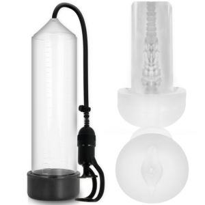 Pump addicted bomba erecci?n rx5 transparente con masturbador