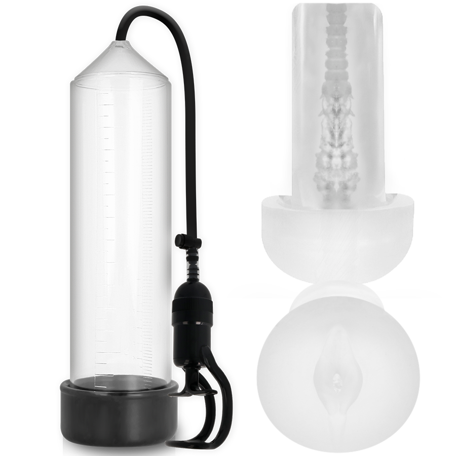 Pump addicted bomba erecci?n rx5 transparente con masturbador
