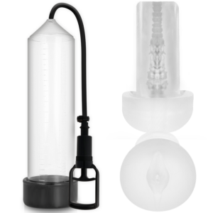 Pump addicted bomba erecci?n rx7 transparente con masturbador