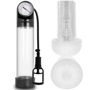 Pump addicted bomba erecci?n rx9 transparente con masturbador