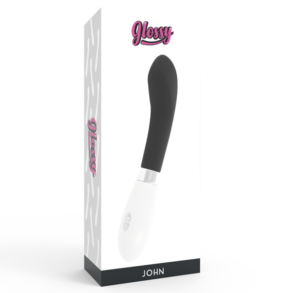 Glossy john vibrador negro