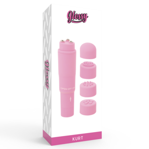 Glossy pocket  kurt masajeador rosa