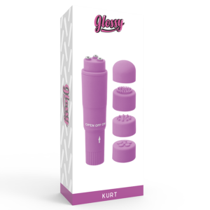 Glossy pocket  kurt masajeador lila