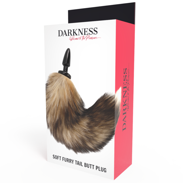 Darkness cola natural con plug anal silicona 10cm