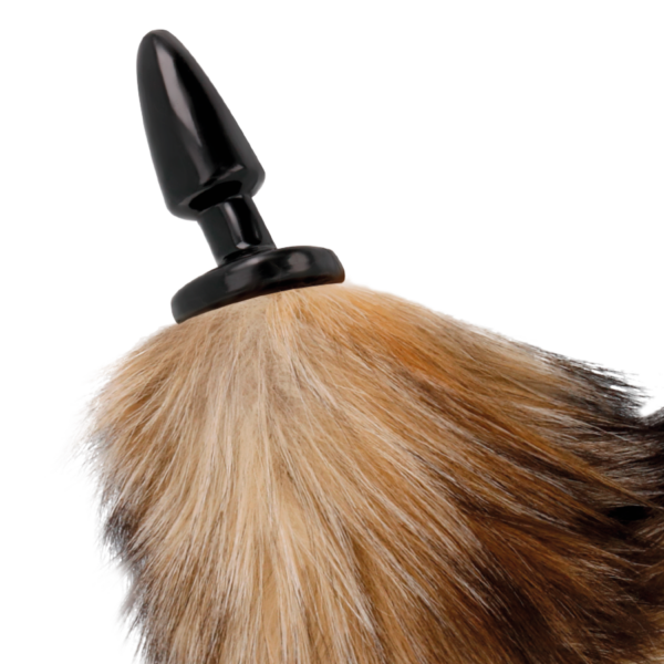 Darkness cola natural con plug anal silicona 10cm