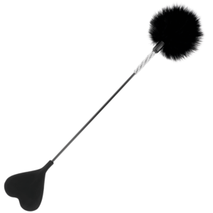 Darkness fusta con pluma love negro 50cm