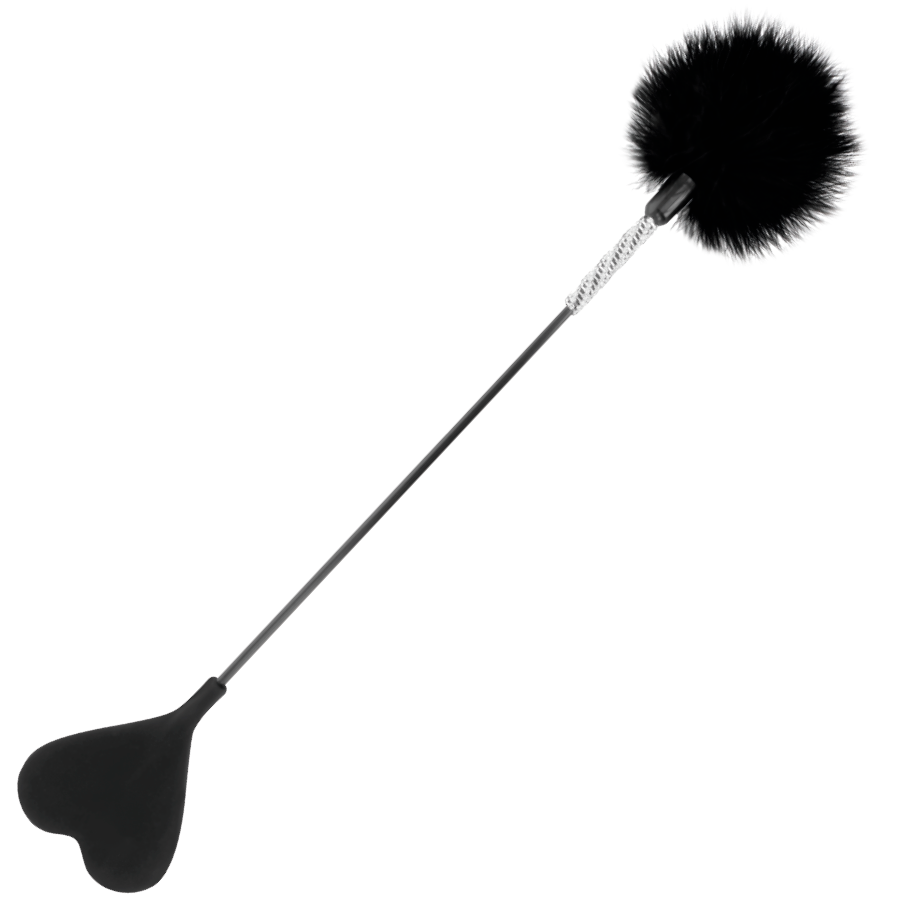 Darkness fusta con pluma love negro 50cm