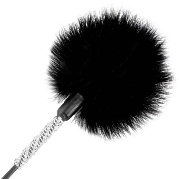 Darkness fusta con pluma love negro 50cm