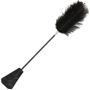 Darkness fusta con pluma love negro 56cm