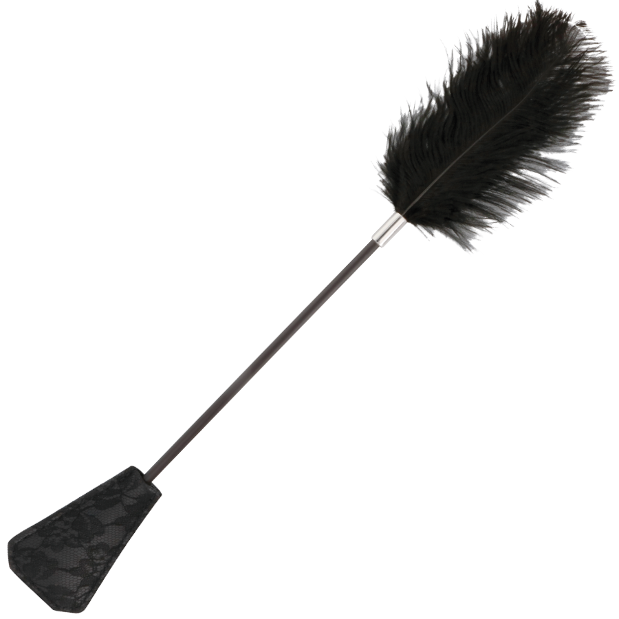 Darkness fusta con pluma love negro 56cm