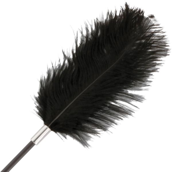 Darkness fusta con pluma love negro 56cm