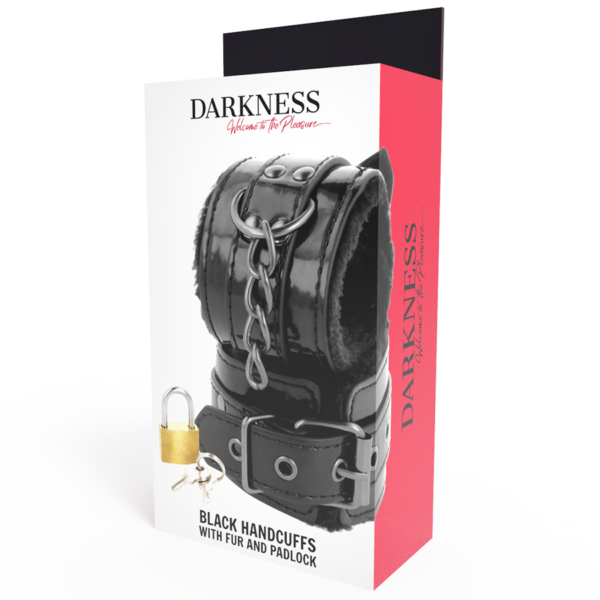 Darkness esposas cuero ajustables manos negro