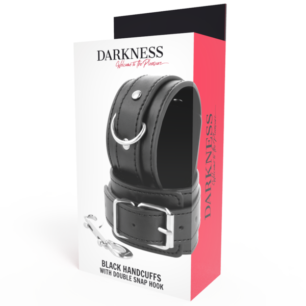 Darkness  esposas ajustables negro con doble cinta refuerzo