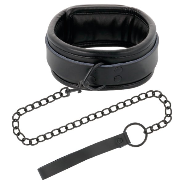 Darkness esposas y collar de cuero negro