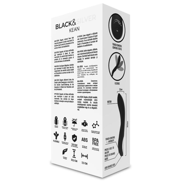 Black & silver kean vibrador touch control