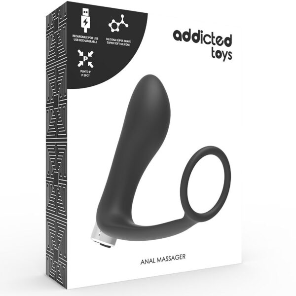 Addicted toys vibrador prost?tico recargable negro