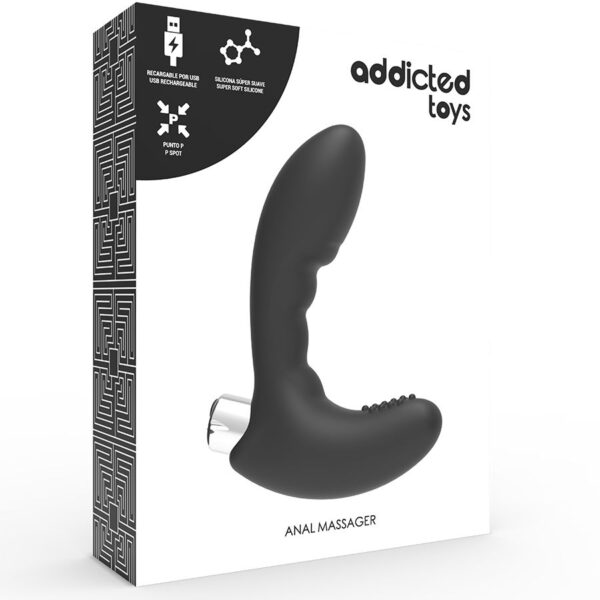 Addicted toys vibrador prost?tico recargable negro