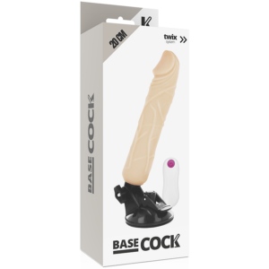 Basecock realistic vibrador control remoto natural 20 cm