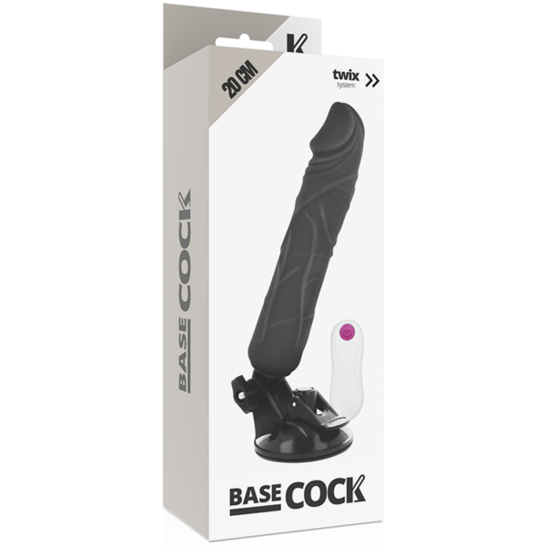 Basecock realistic vibrador control remoto negro 20cm