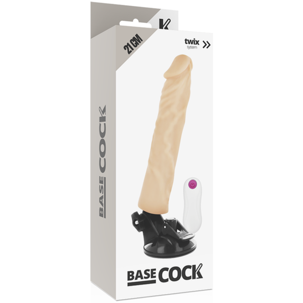 Basecock realistic vibrador control remoto natural 21cm