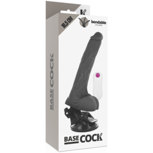 Basecock vibrador articulable control remoto negro18.5cm