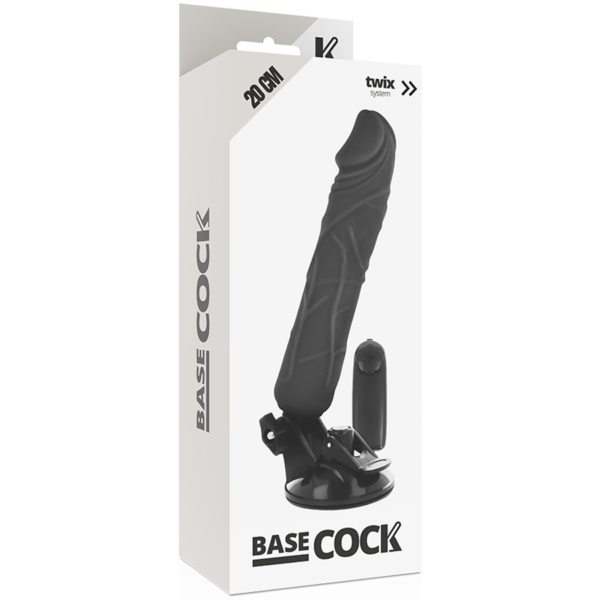 Basecock realistic vibrador control remoto negro 20cm