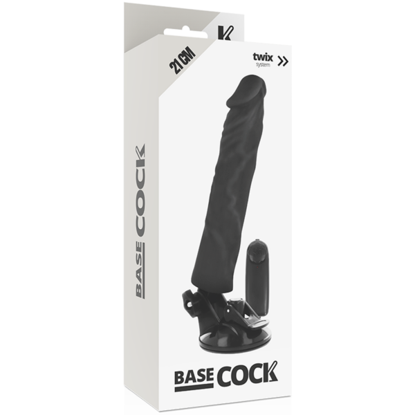 Basecock realistic vibrador control remoto negro 21cm