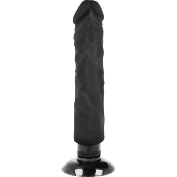 Basecock realistic vibrador 2-1 negro 20cm