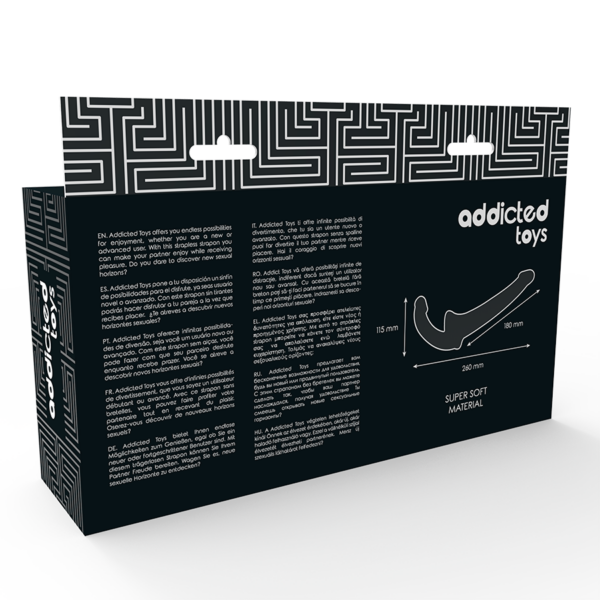 Addicted toys dildo con arn?s sin sujecci?n negro