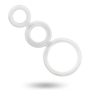 Addicted toys set  anillos pene y testiculos clear