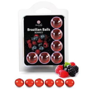 6 hot balls lubricante con aroma de frutas