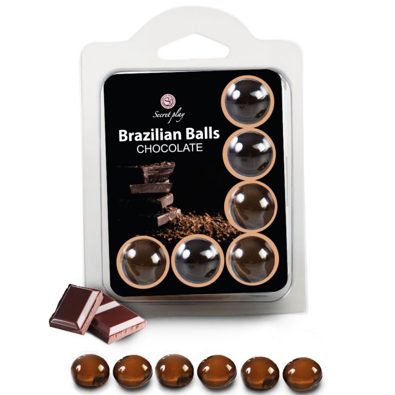 Secretplay set 6 brazilians balls chocolate
