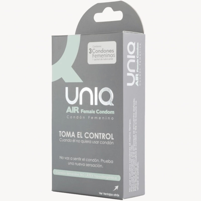 Uniq air condom preservativo femenino 3 unidades