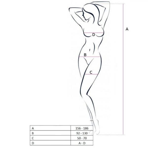 Passion woman bs062 bodystocking blanco talla unica
