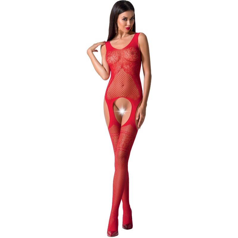 Passion woman bs061 bodystocking rojo talla unica