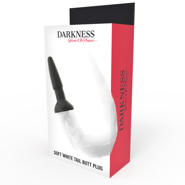 Darkness plug anal silicona con cola blanca