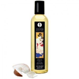 Shunga erotic massage oil adorable brillantes de coco 250ml