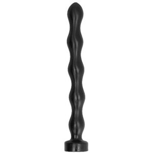 All black anal beads 41,5cm