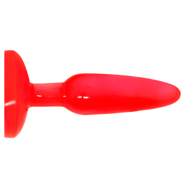 Plug anal tacto suave rojo 14.2