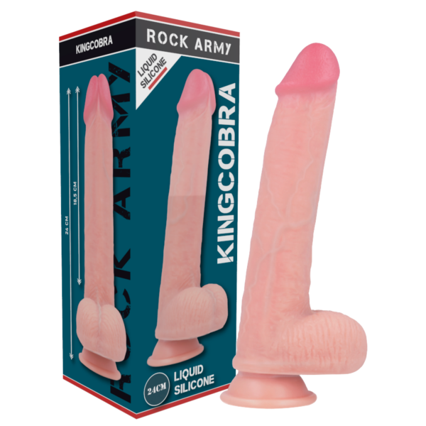 Rockarmy liquid silicone dildo premium kingcobra 24cm