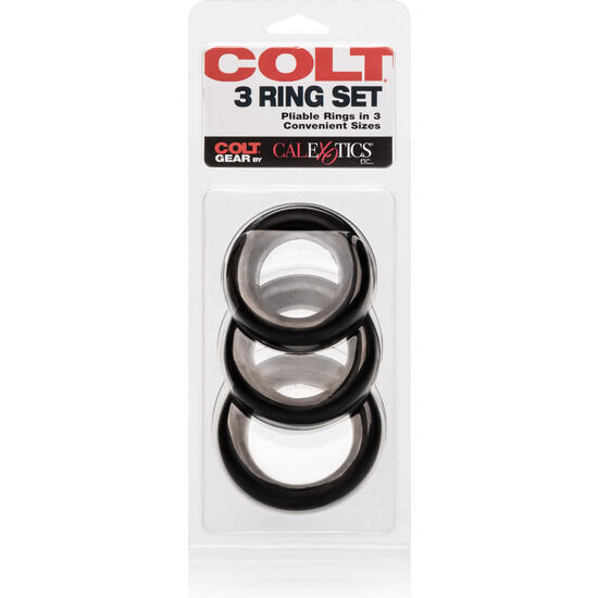 Colt set 3 anillos pene y testiculos