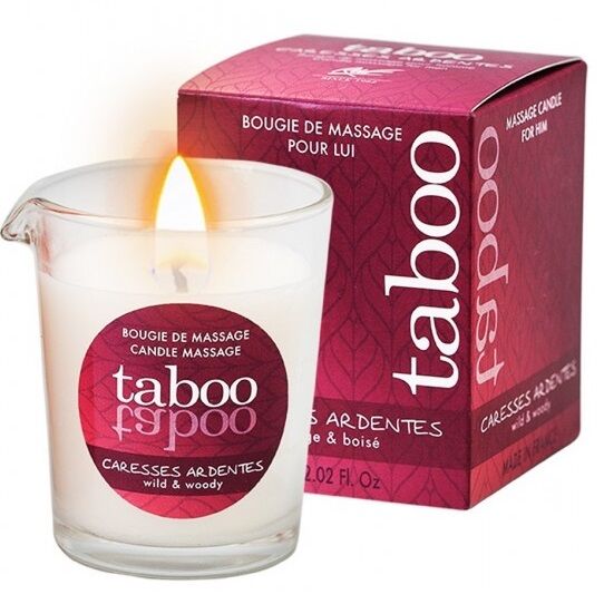 Taboo vela de masaje para ?l caresses ardentes aroma helecho