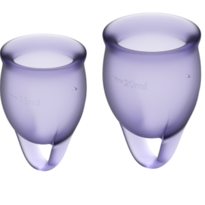 Satisfyer - feel confident kit copa menstrual lila 15 + 20 ml