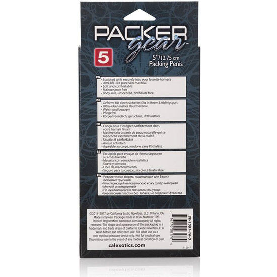 Packing penis pene real?stico 14.5 cm marr?n