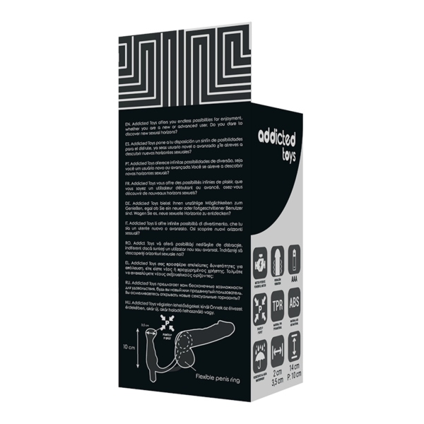 Addicted toys vibrador prost?tico negro 10 cm