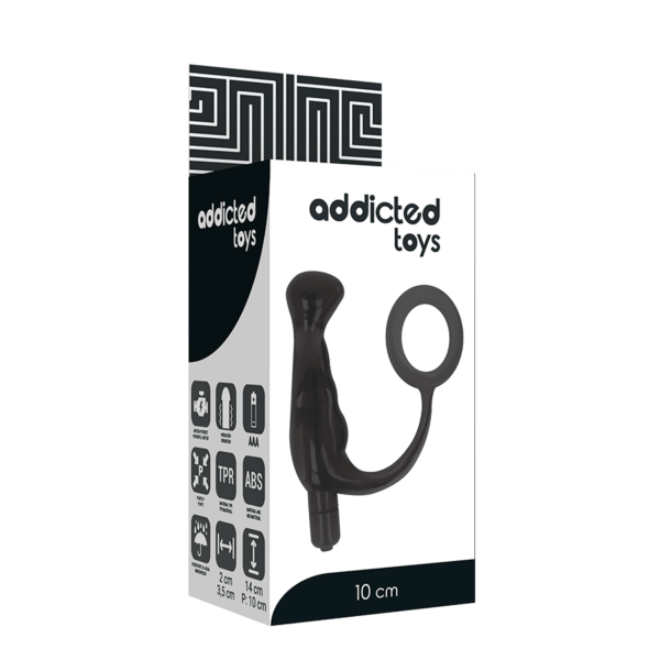 Addicted toys vibrador prost?tico negro 10 cm