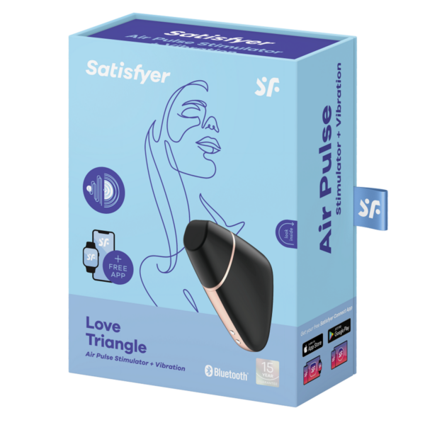 Satisfyer connect estimulador clitoris  love triangle black