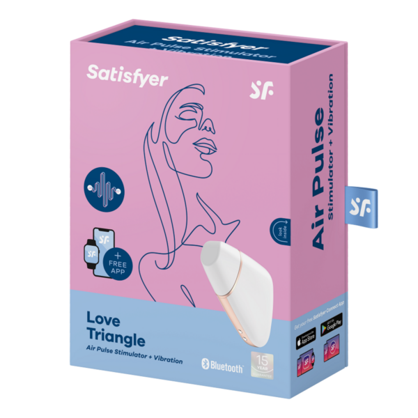 Satisfyer connect estimulador clitoris  love triangle blanco / oro