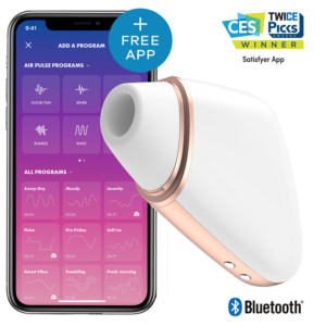 Satisfyer connect estimulador clitoris  love triangle blanco / oro