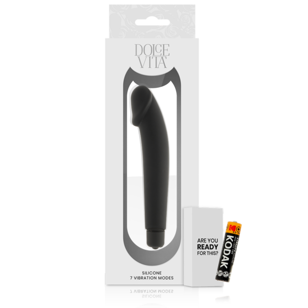 Dolce vita  realistic vibrador silicona negro